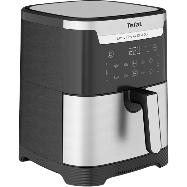 Tefal EY801D15 Easy Fry & Grill 2az1-ben Forrólevegős fritőz, 6.5 L, 1830 W, Fekete/Rozsdamentes